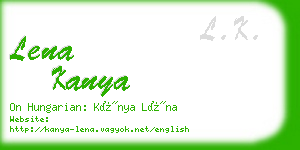 lena kanya business card